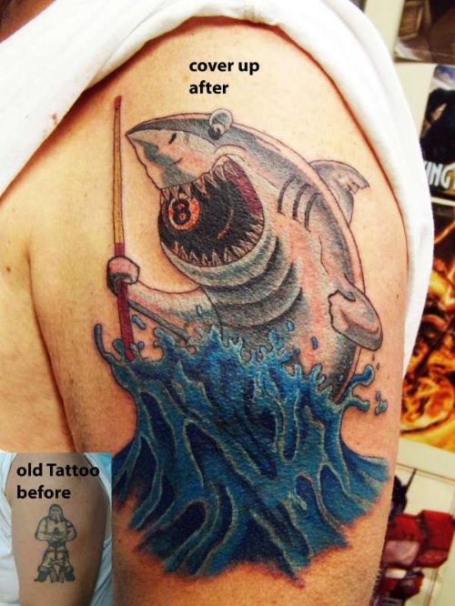 Cool Shark Tattoo For Bicep