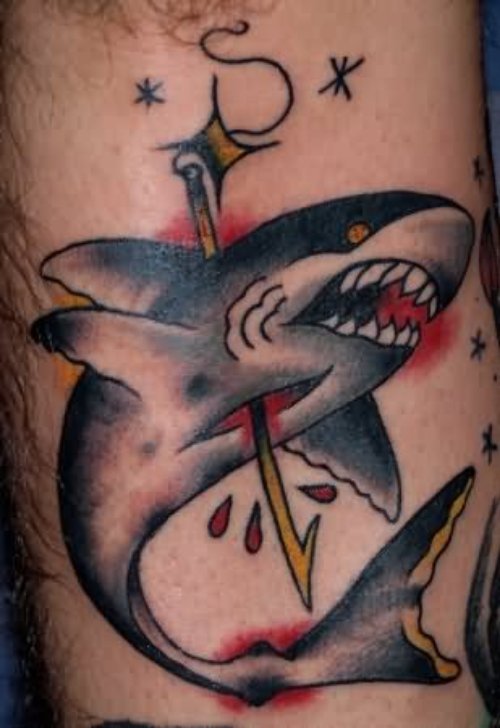 Shark Harpoon Tattoo