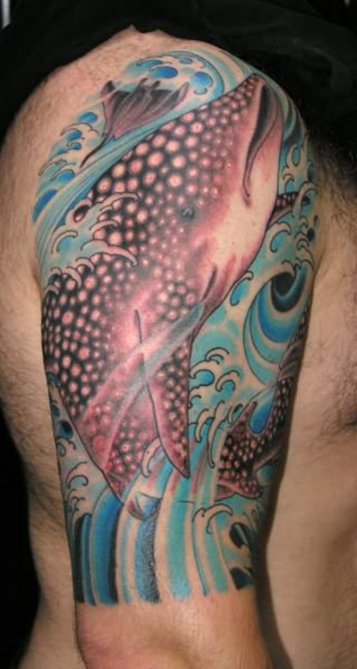 Whale Shark Tattoo On Bicep