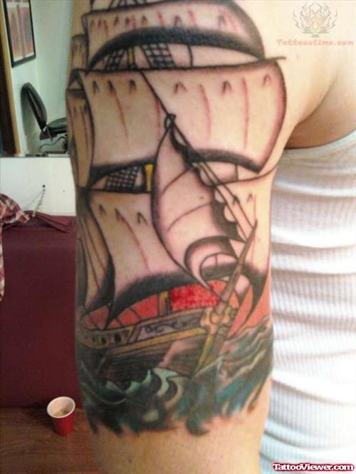 Old Ship Tattoo