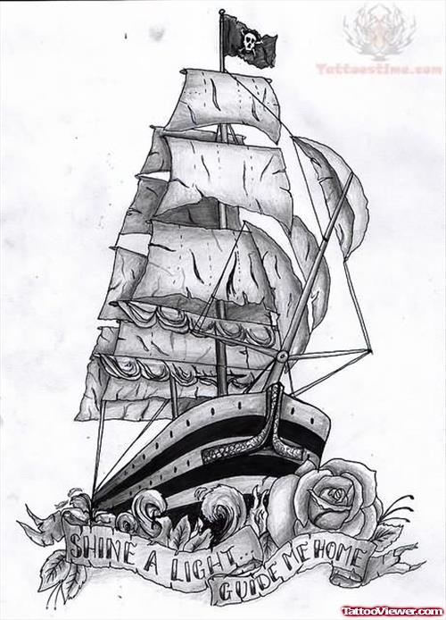 Ship Tattoo Pattern