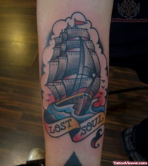 Lost soul Ship Tattoo