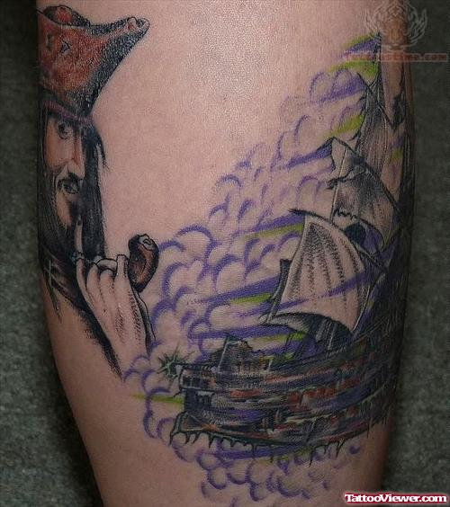 Large Ship Tattoo