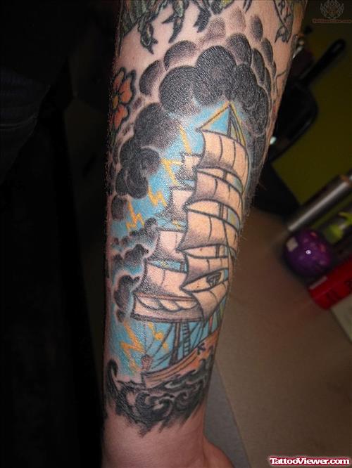 Clay Anchor Ship Tattoo