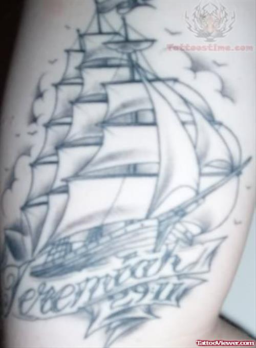 Big Black Ship Tattoo