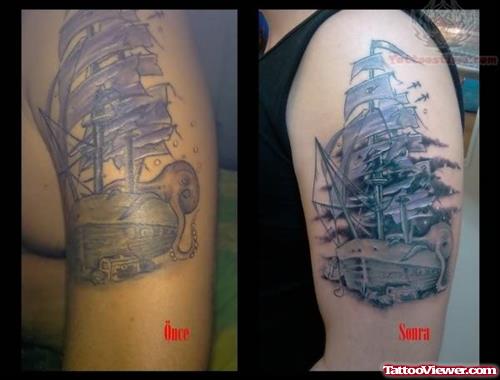 Sail Ship Tattoo
