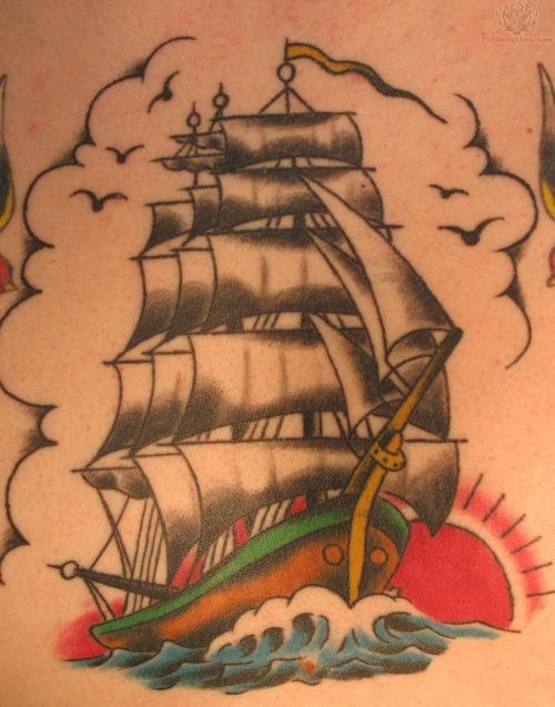 Morning Ship View Tattoo