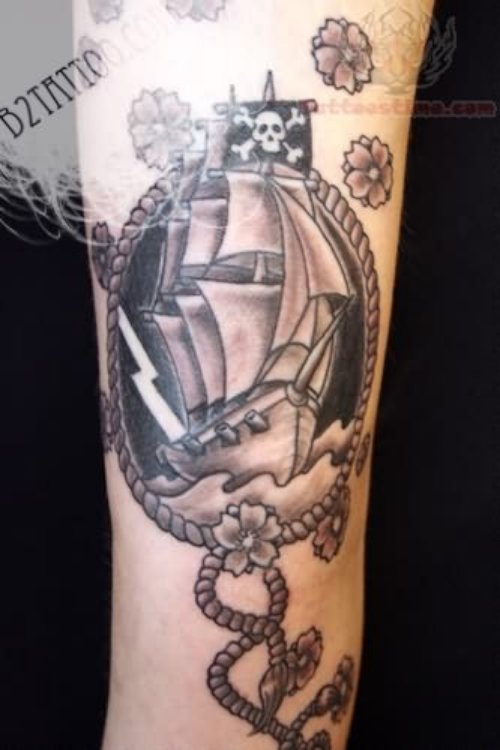 Beautiful Ship Tattoo