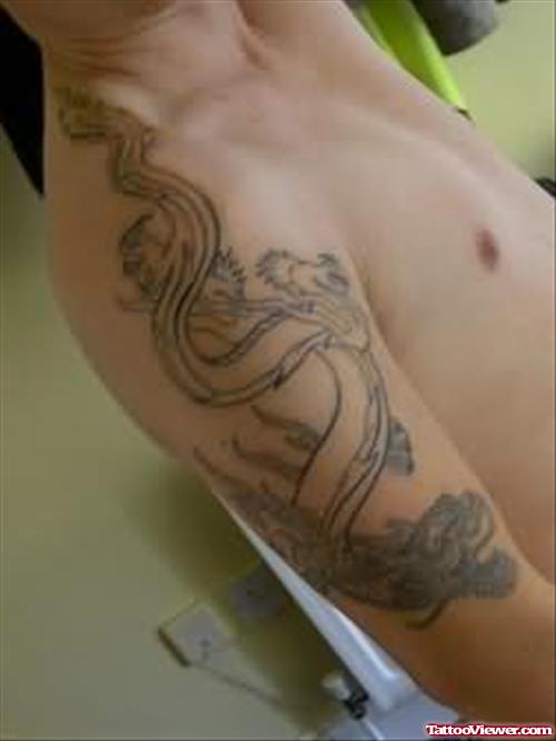 Snake Design Tattoo On Shoulder