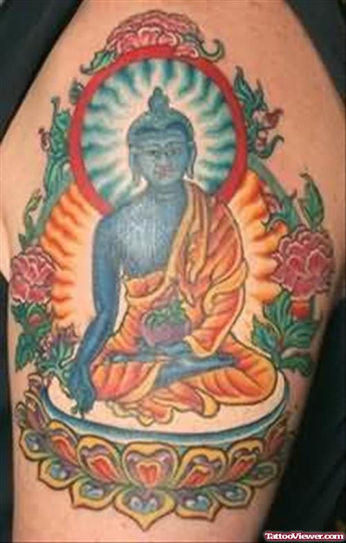 Mahatma Tattoo On Shoulder