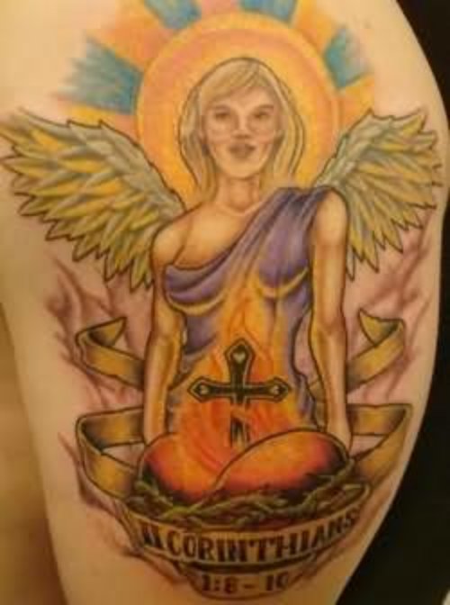 Wings Angel Tattoo On Shoulder