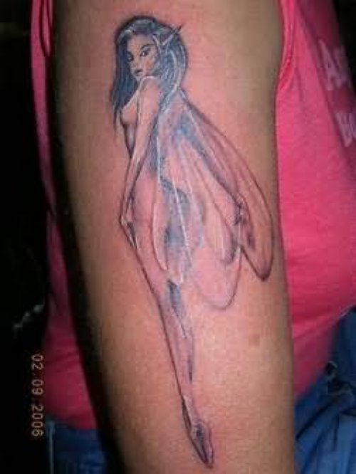 Fairy Tattoo On Shoulder For Girls