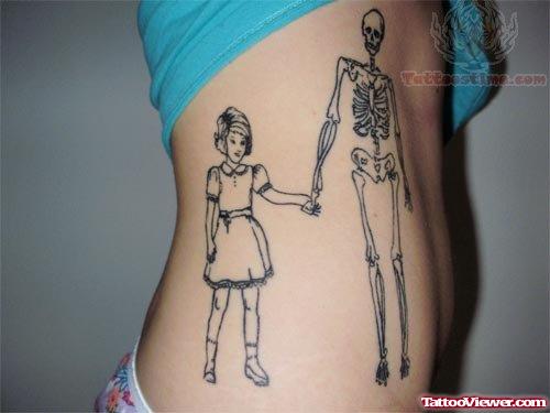 Elegant Skeleton Tattoo