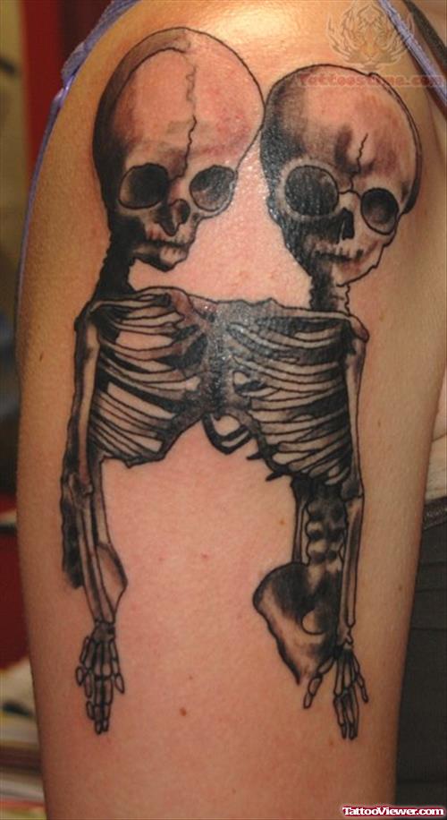 Twins Skeleton Tattoo