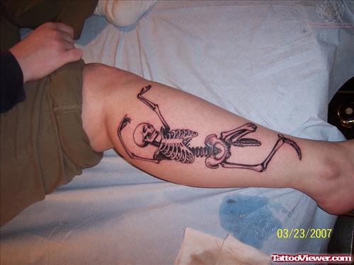 Skeleton Tattoo for Leg