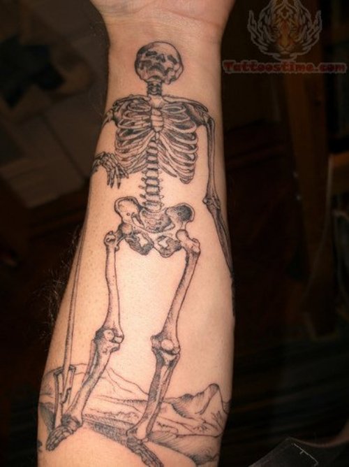 Skeleton Tattoo For Arm