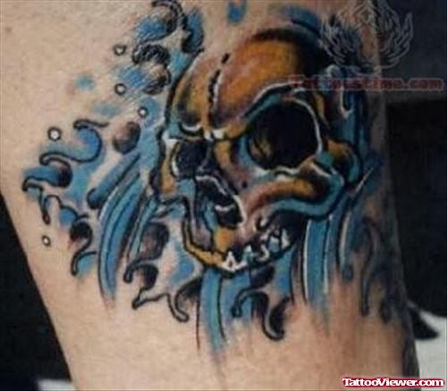 A Colorful Skull Tattoo