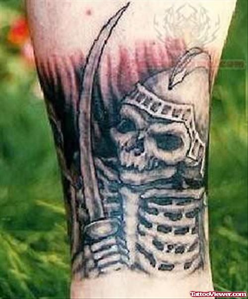 Warrior Skull Tattoo