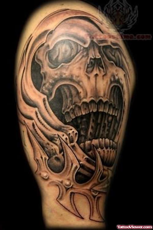 Scary Skull Tattoo Picture