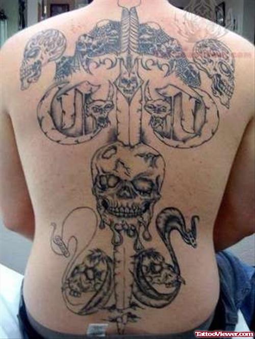 Impressive Tattoo Design For Back