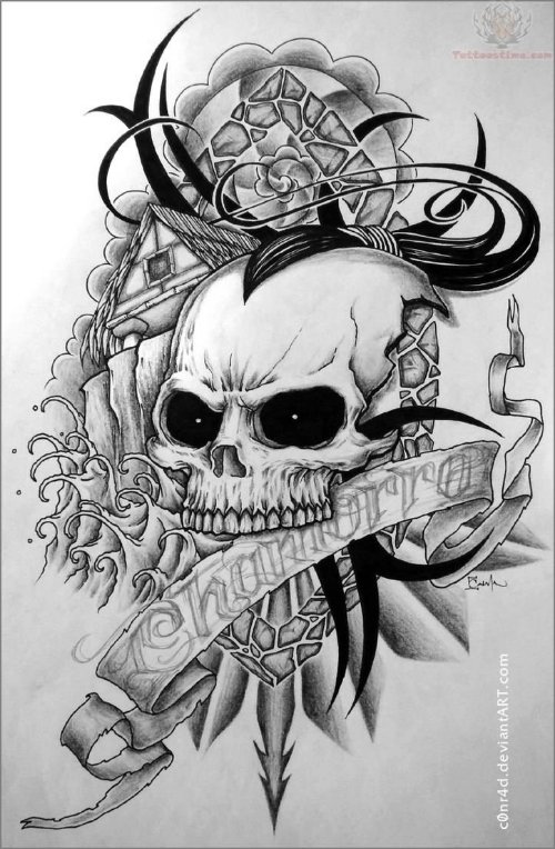 Skull Tattoo Pattern