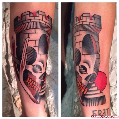 skull castle tattoo