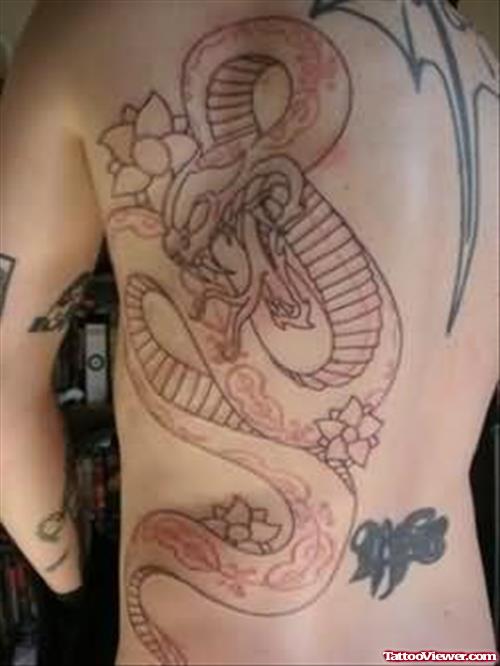 Deadly Snake Tattoo On Side Rib