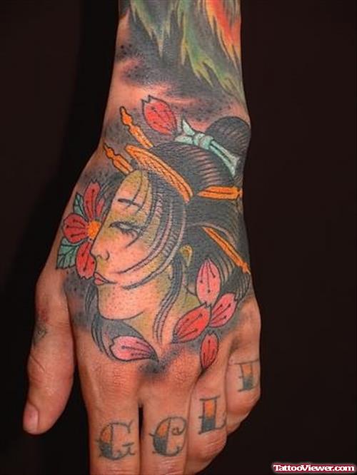 Sanke Girl Tattoo Tattoo On Hand And Arm