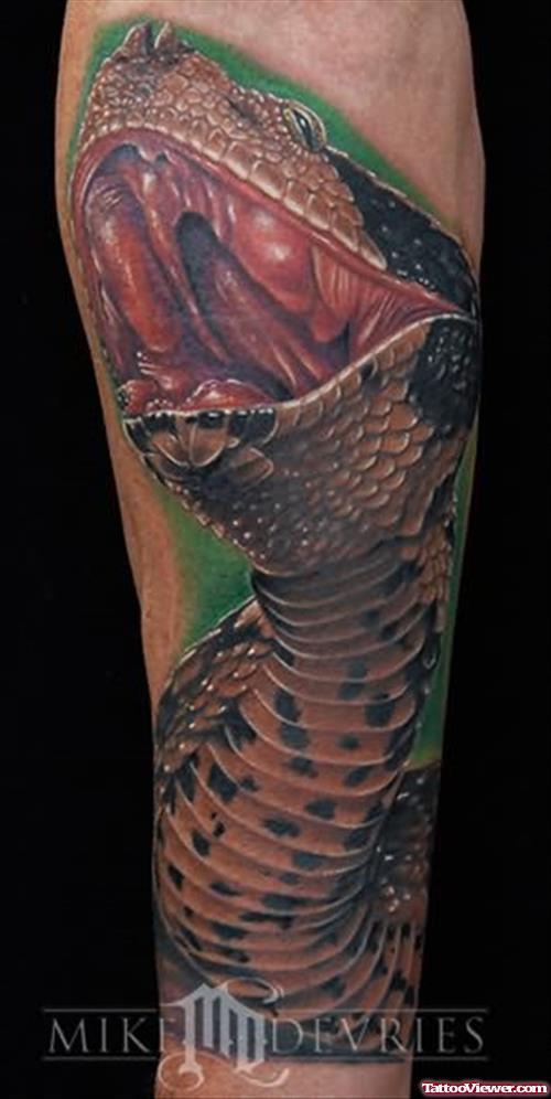 Half Sleeve Snake Tattoo