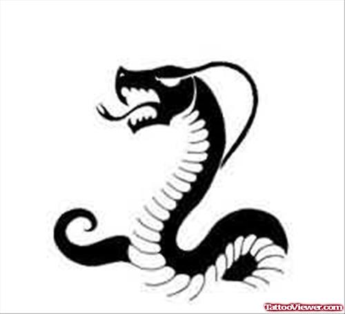 Black And White Snake Tattoo Sample