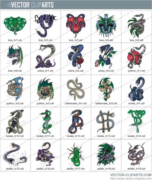 Cobra Snakes Tattoo Collection