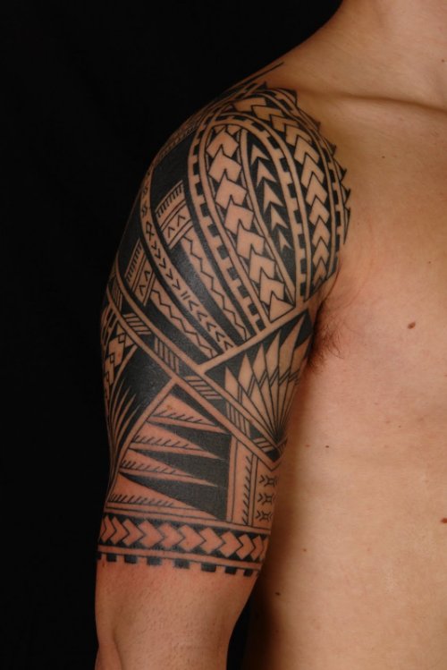 Maori Polynesian Half Sleeve Tattoo Ideas