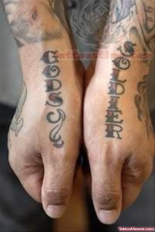 Soldier Tattoos On Hands