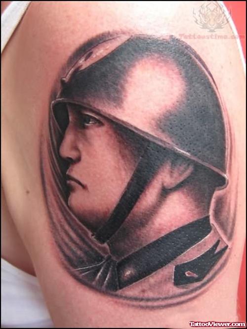 Memorial Soldier Portrait Tattoo