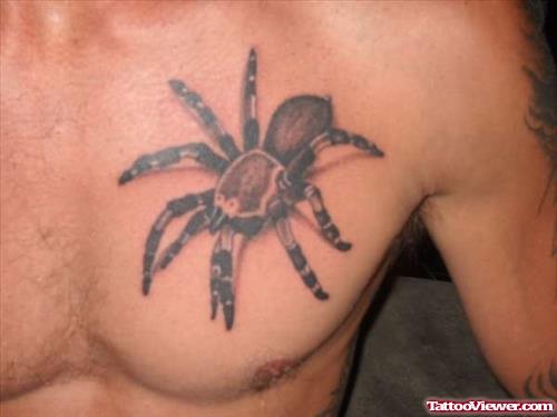 Spider Tattoo On Chest For Men