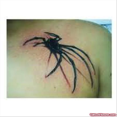Black Ink Spider Tattoo