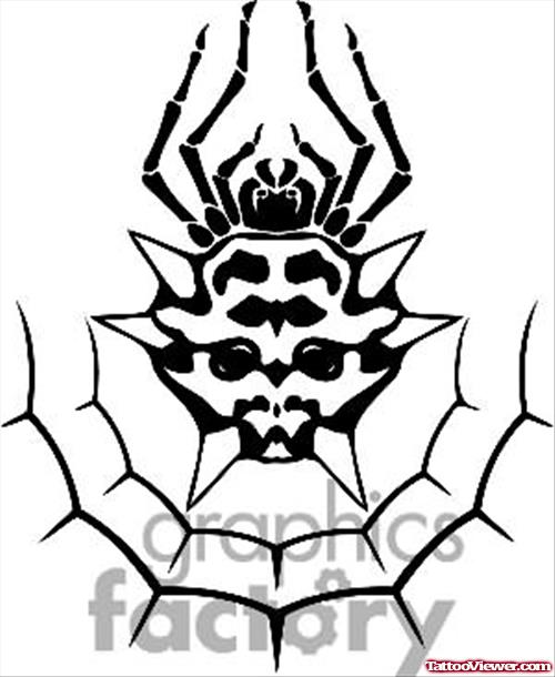 Star Spider Tattoo Sketch