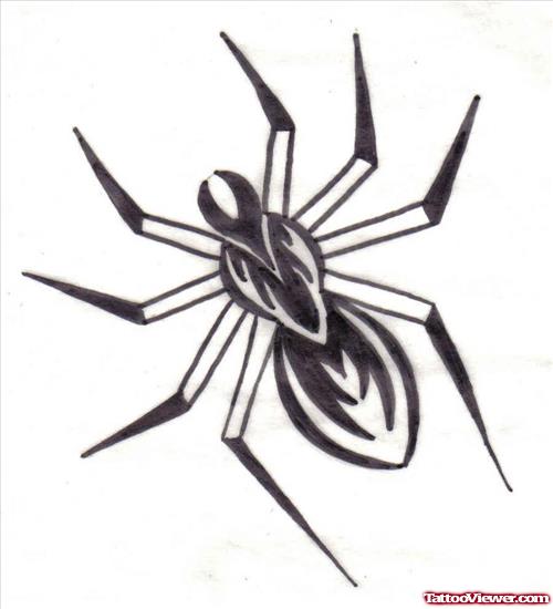 Spider Grey Tattoo Design