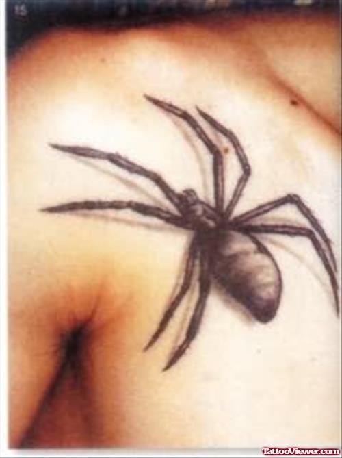 Spider Tattoo On Chest  Photo