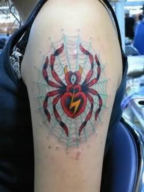 Bug Spider Tattoo For Bicep