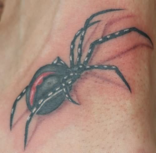Women Spider Tattoo Design