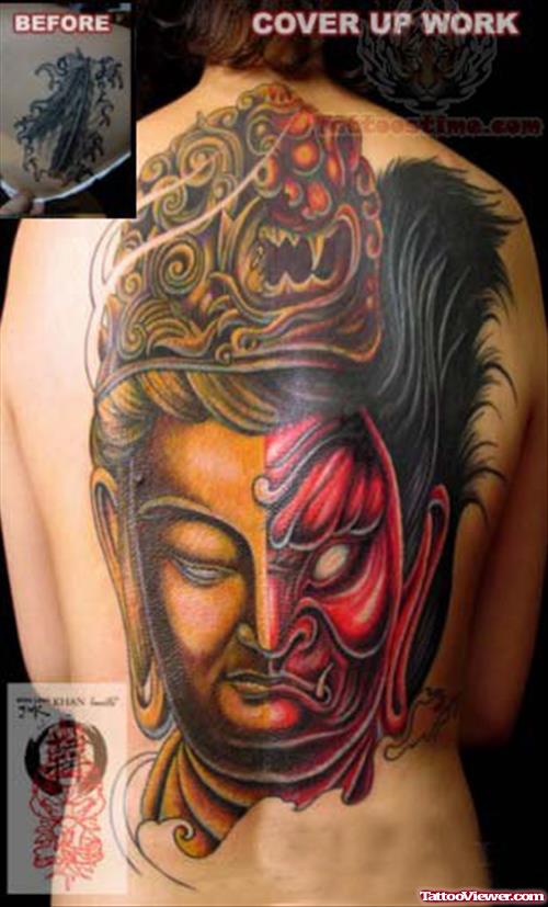 Spiritual Buddha Tattoo On Back