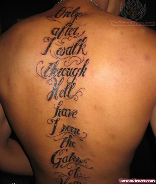 Spiritual Religious Tattoo On Back