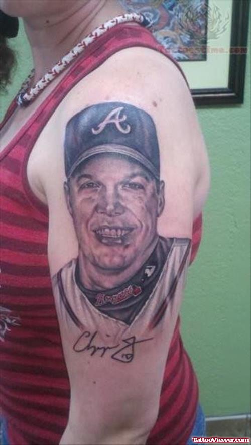Sportsman Tattoo on Shoulder