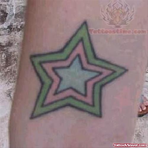Amazing Star Tattoo On Arm