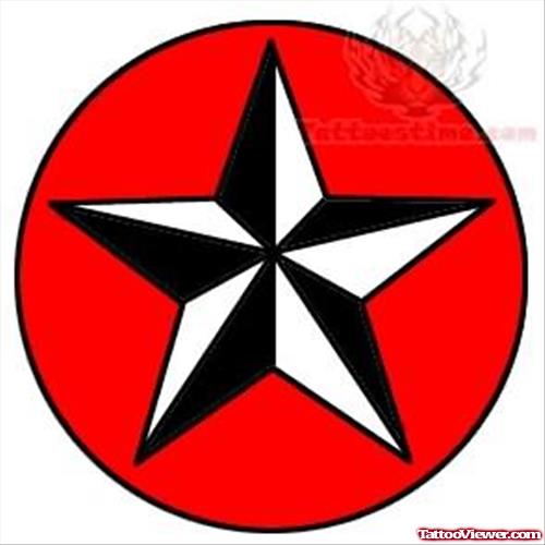 Nautical Red Star Tattoo