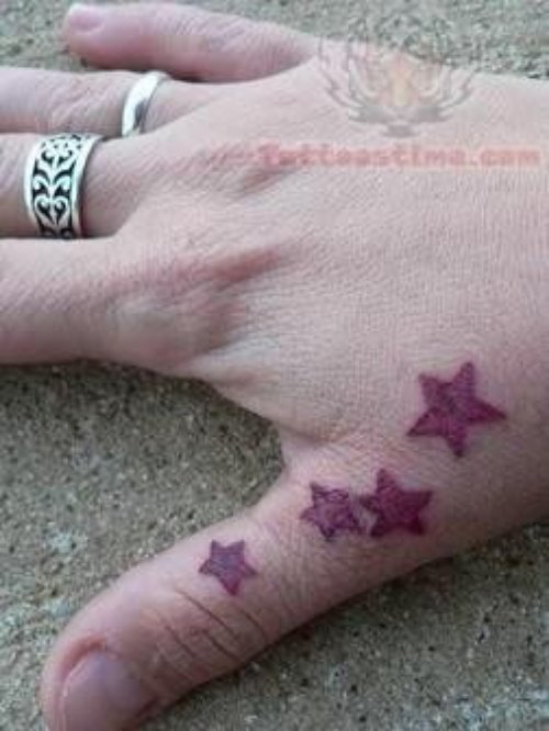 Stars Tattoo On Hand