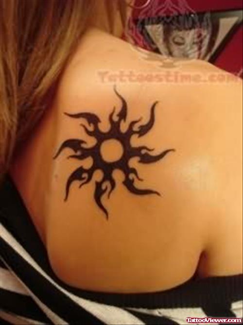 Sun Tattoo on Back