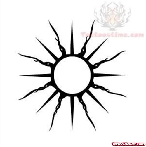 Shining Sun Tattoo Design