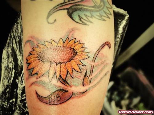 Stylish Sunflower Tattoo